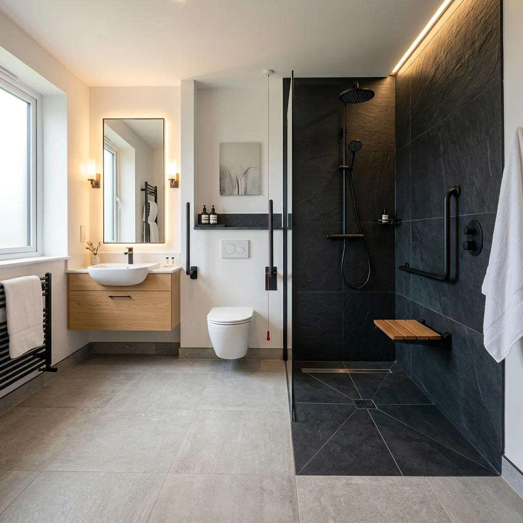 Reforma de baño accesible en Navarra, proyecto realizado por Muebles Pascual en Navarra